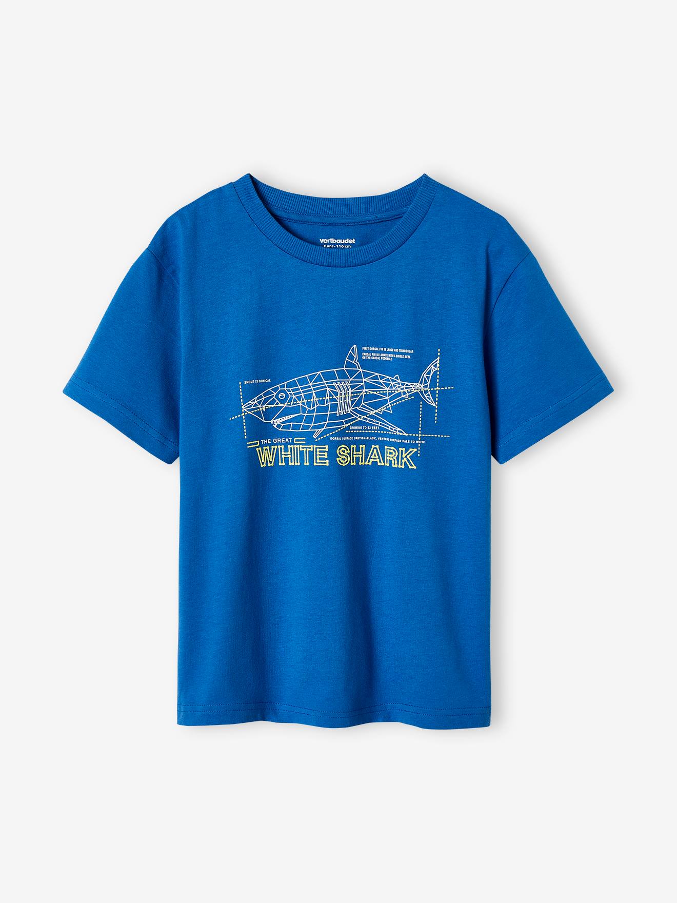 T-shirt garçon motif effet 3-D bleu électrique