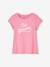 Tee-shirt à message Basics fille bleu ciel+corail+fraise+marine+rose bonbon+rouge+vanille+vert sapin 17 - vertbaudet enfant 