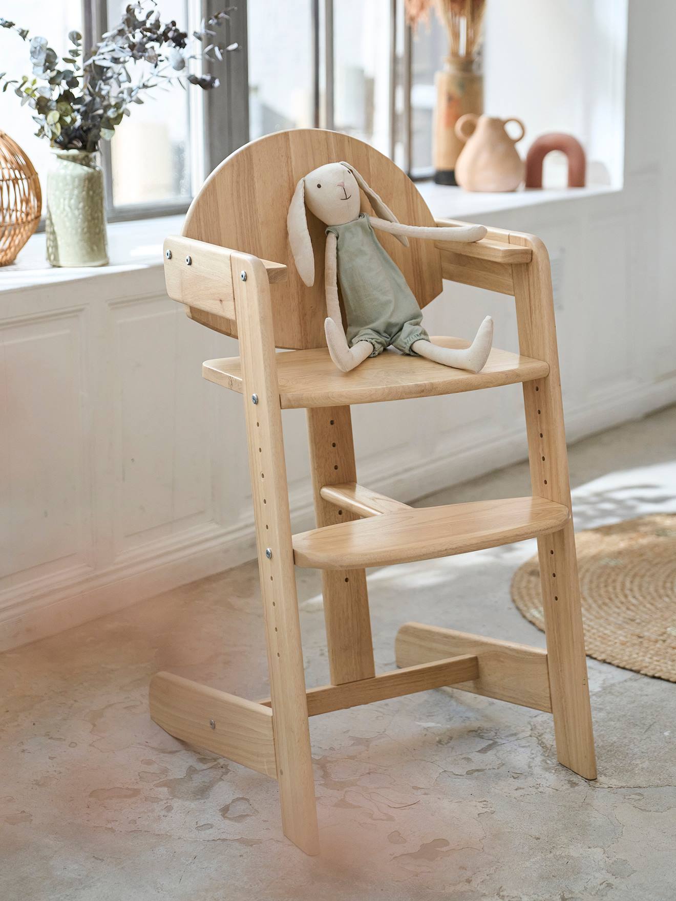Chaise haute évolutive Woody 2 bois (Vertbaudet) - Image 2