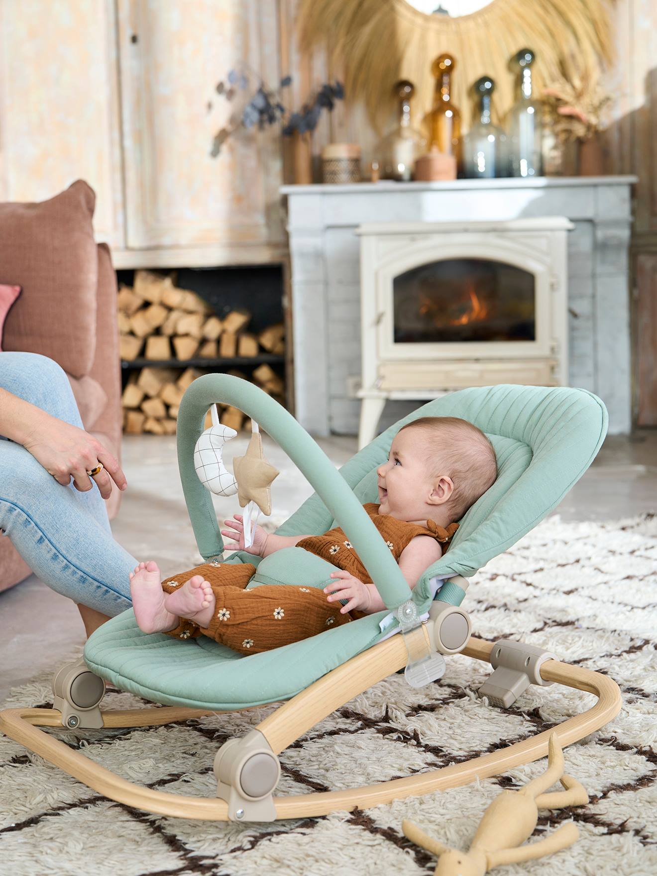 Transat avec arche Babydream tilleul (Vertbaudet) - Couverture
