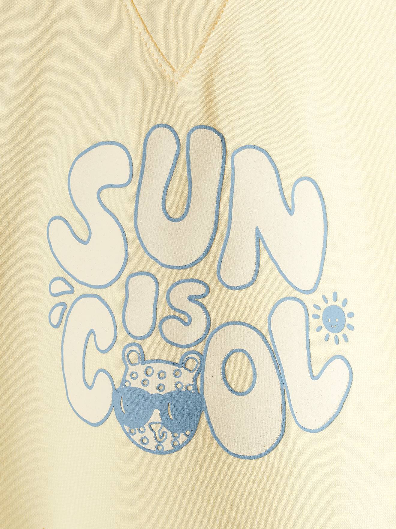 Sweat imprimé bébé jaune pastel (Vertbaudet) - Image 2