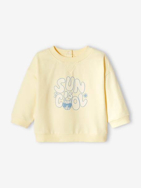 Vertbaudet - Sweat imprimé bébé jaune pastel