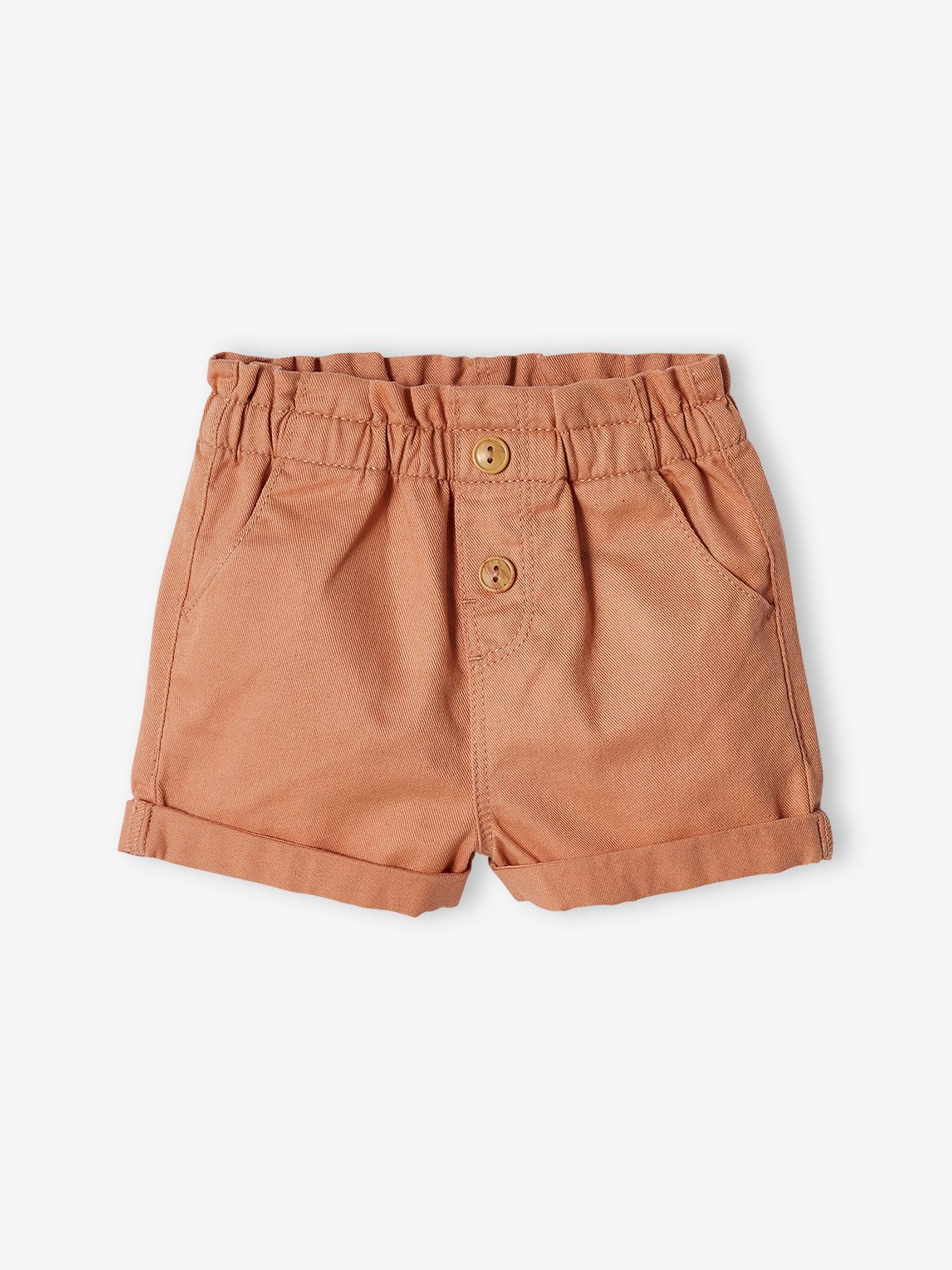 Short taille élastiquée bébé argile