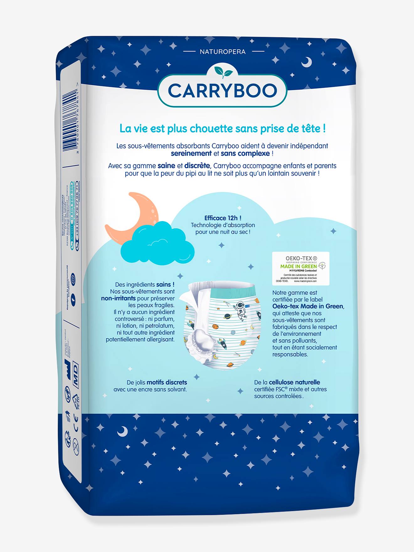 Carryboo Sous-Vêtement de Nuit Garçon 4-7ans 16 unités