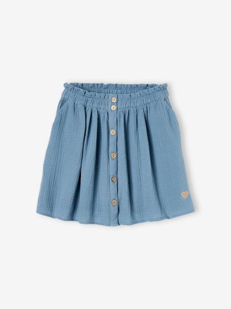 Fille-Jupe fille en gaze de coton 