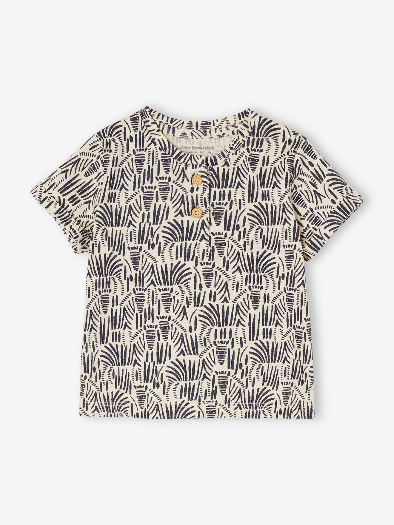 T-shirt bébé safari écru