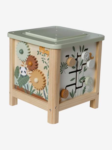 Grand cube d'activités en bois FSC® Beige LOVELY FARM+Les amis de la forêt+rose+Tanzanie 38 - vertbaudet enfant 