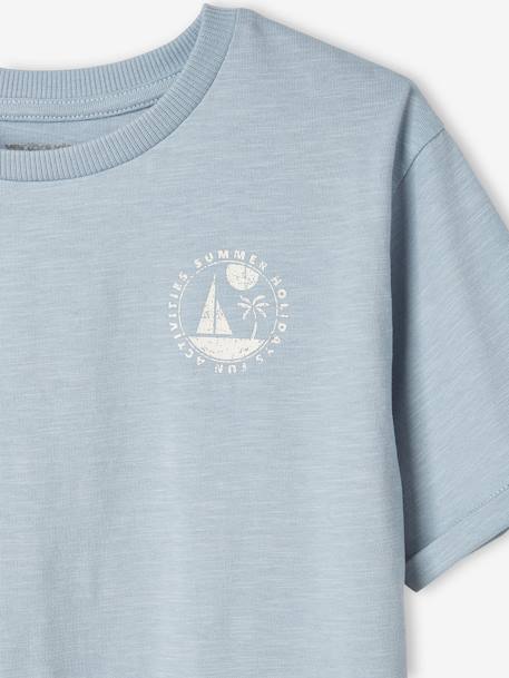 T-shirt maxi motif bateau au dos garçon bleu ciel 4 - vertbaudet enfant 