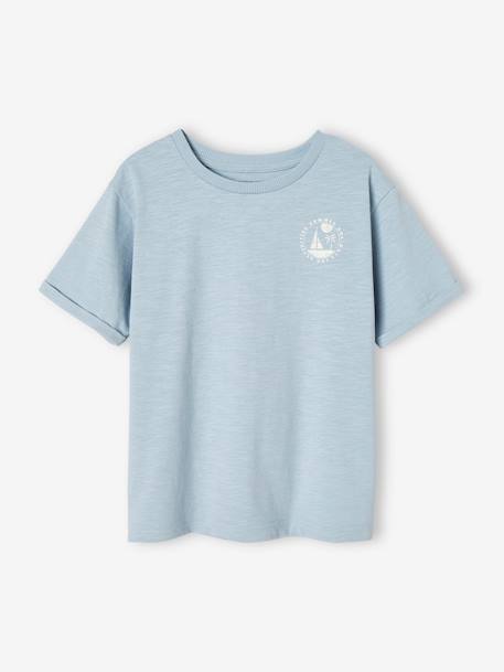 T-shirt maxi motif bateau au dos garçon bleu ciel 6 - vertbaudet enfant 
