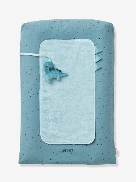 Vertbaudet - Matelas à langer PETIT DINO personnalisable bleu