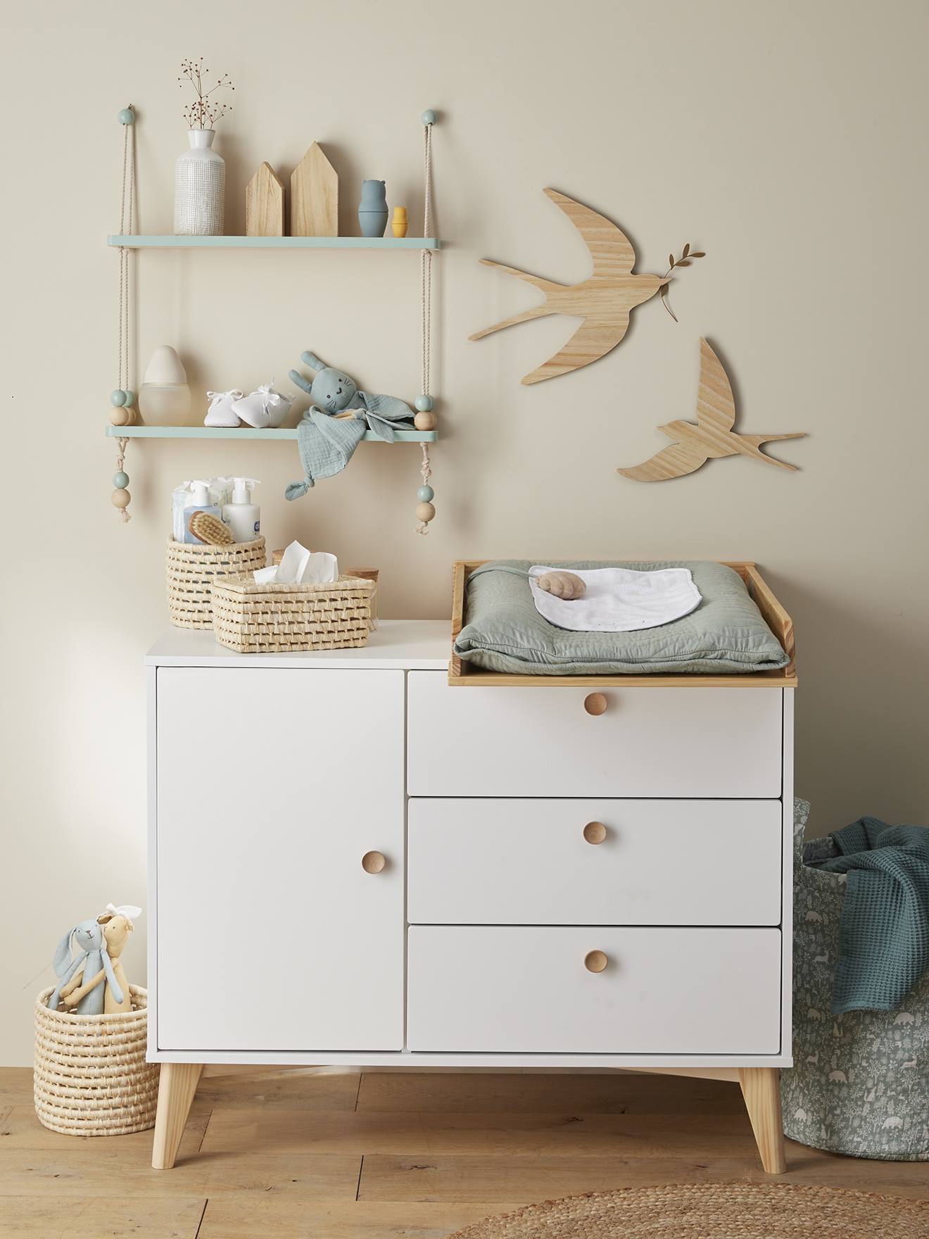 Commode SONGE blanc/bois (Vertbaudet) - Image 2