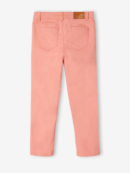 Pantalon fille mom MorphologiK fin écru+encre+pêche+rose poudré 14 - vertbaudet enfant 