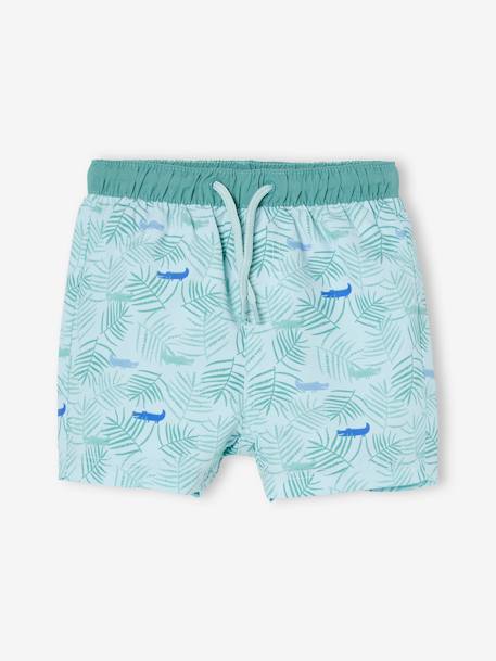 Vertbaudet - Short de bain imprimé bébé garçon vert d'eau