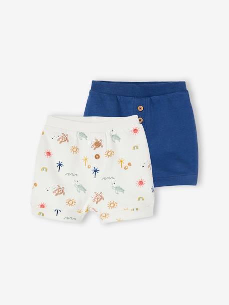 oeko-tex-Bébé-Short-Lot de 2 shorts en molleton bébé