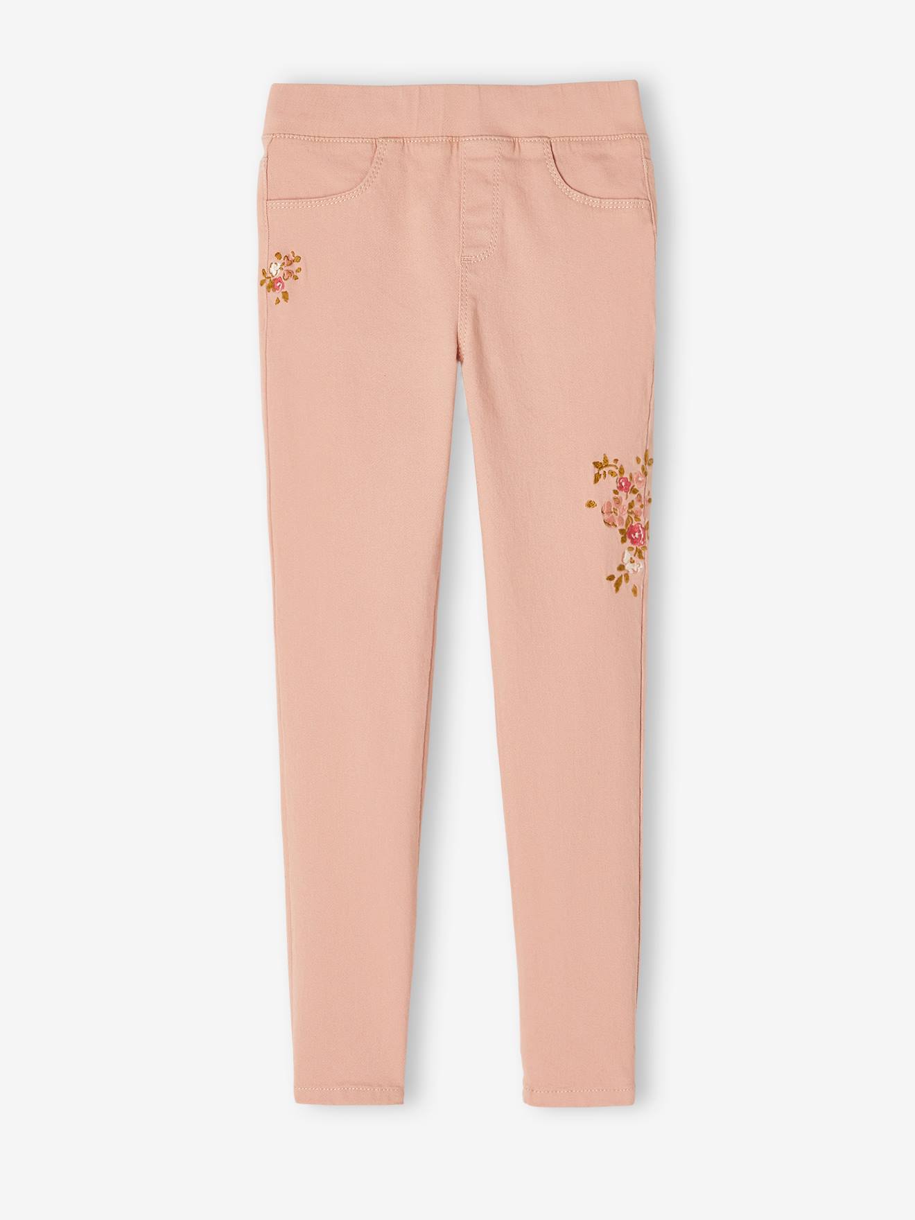 Tregging brodé MorphologiK Medium Fille rose poudré