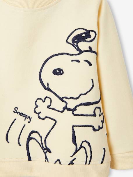 Sweat Bébé Vertbaudet En Molleton Beige Clair - Imprimé 9M (71cm) - 100% Coton - Capuche Et Poche Kangourou