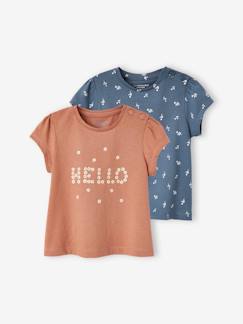 -Lot de 2 T-shirts bébé manches courtes