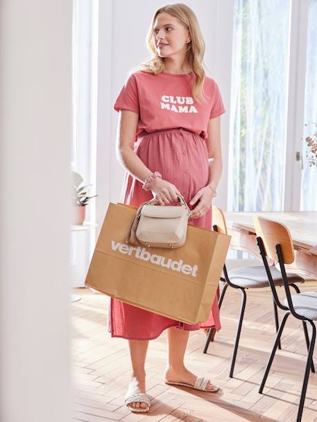T-shirt à message de grossesse en coton bio personnalisable anthracite+vieux rose 12 - vertbaudet enfant 