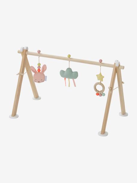 Vertbaudet - Portique d'éveil pliable en bois FSC® multicolore