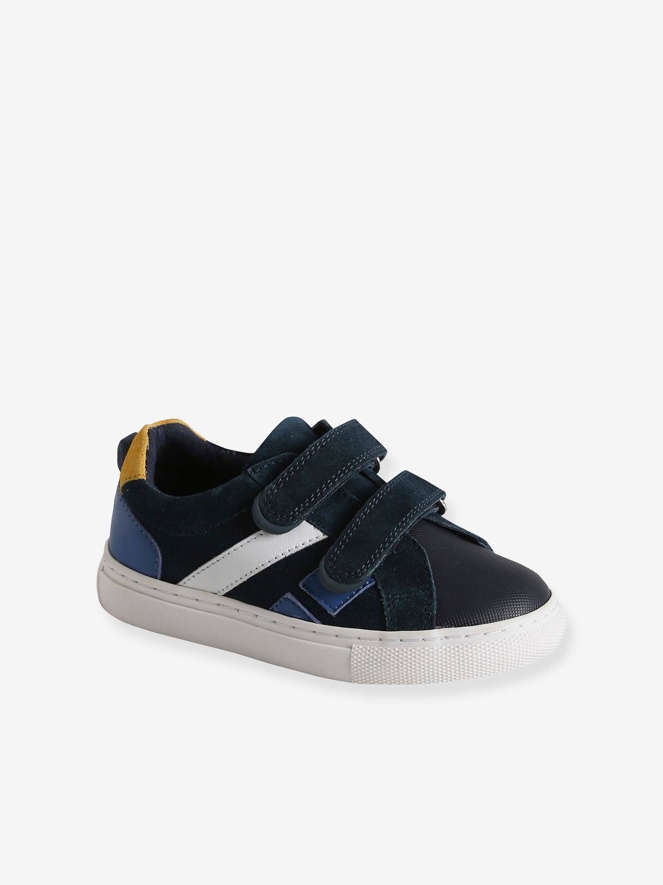 Baskets enfant cuir scratchs marine 28 €