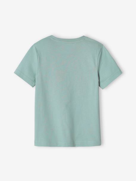 T-shirt motif dinosaure géant garçon Marine+menthe 6 - vertbaudet enfant 