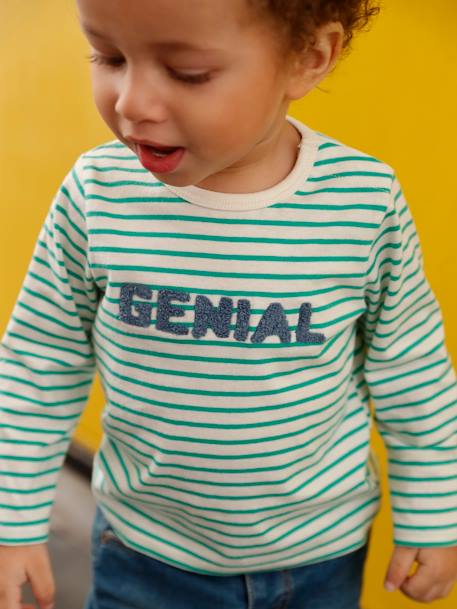 T-shirt bébé garçon message vert 2 - vertbaudet enfant 