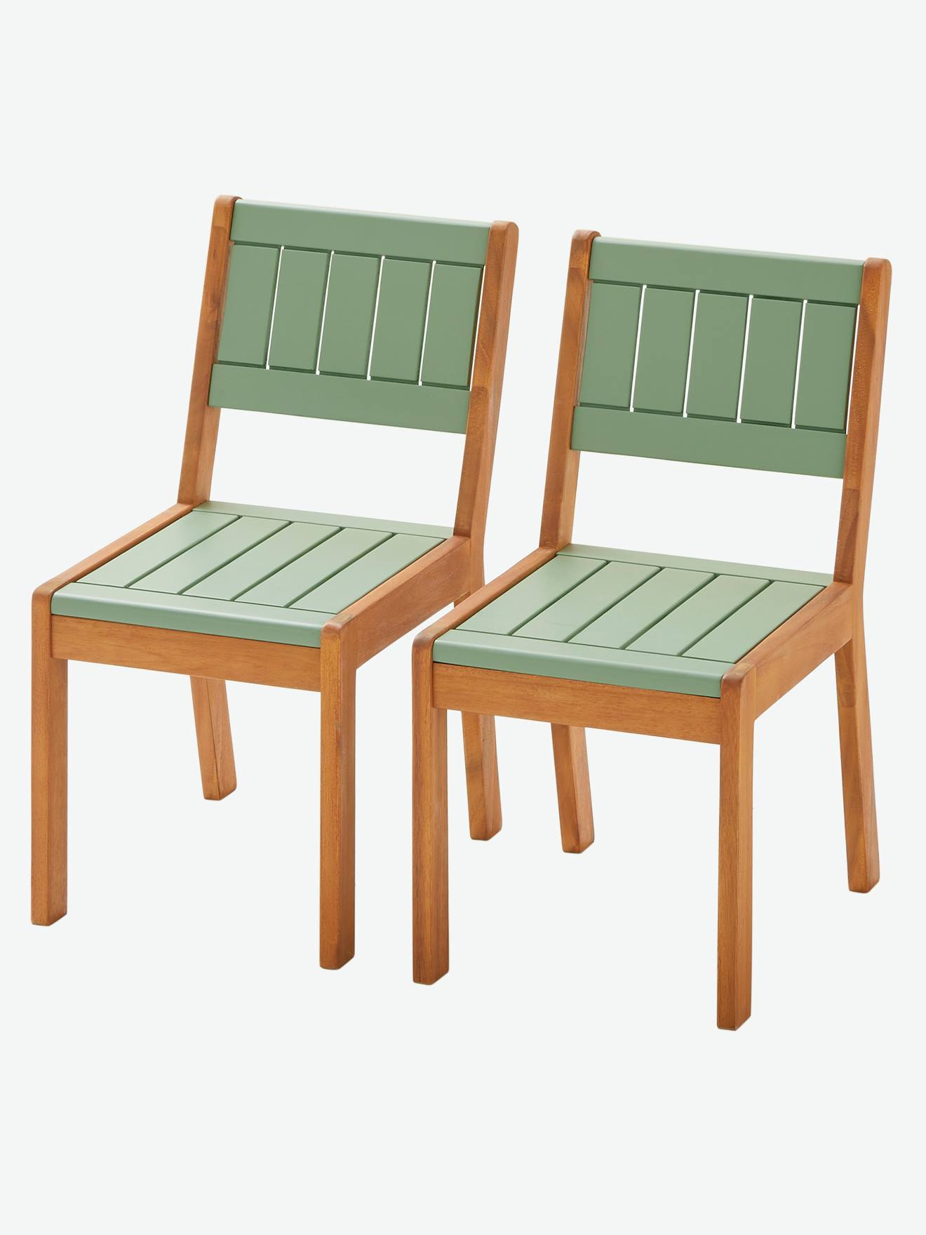 Lot de 2 chaises outdoor maternelle Summer kaki