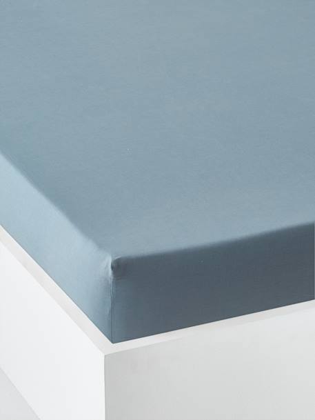 Drap-housse uni enfant anthracite+bleu clair+bleu jean+corail+ecru+ecru+gris+lilas+marine+pistache+rose clair+terracotta+vert+vert bleuté+vert sauge 6 - vertbaudet enfant 