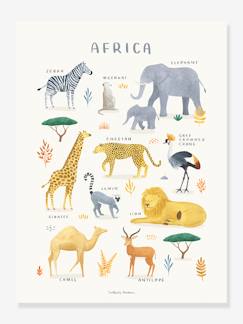 Fabrication française-Linge de maison et décoration-Affiche Animaux d'Afrique Lilydale LILIPINSO