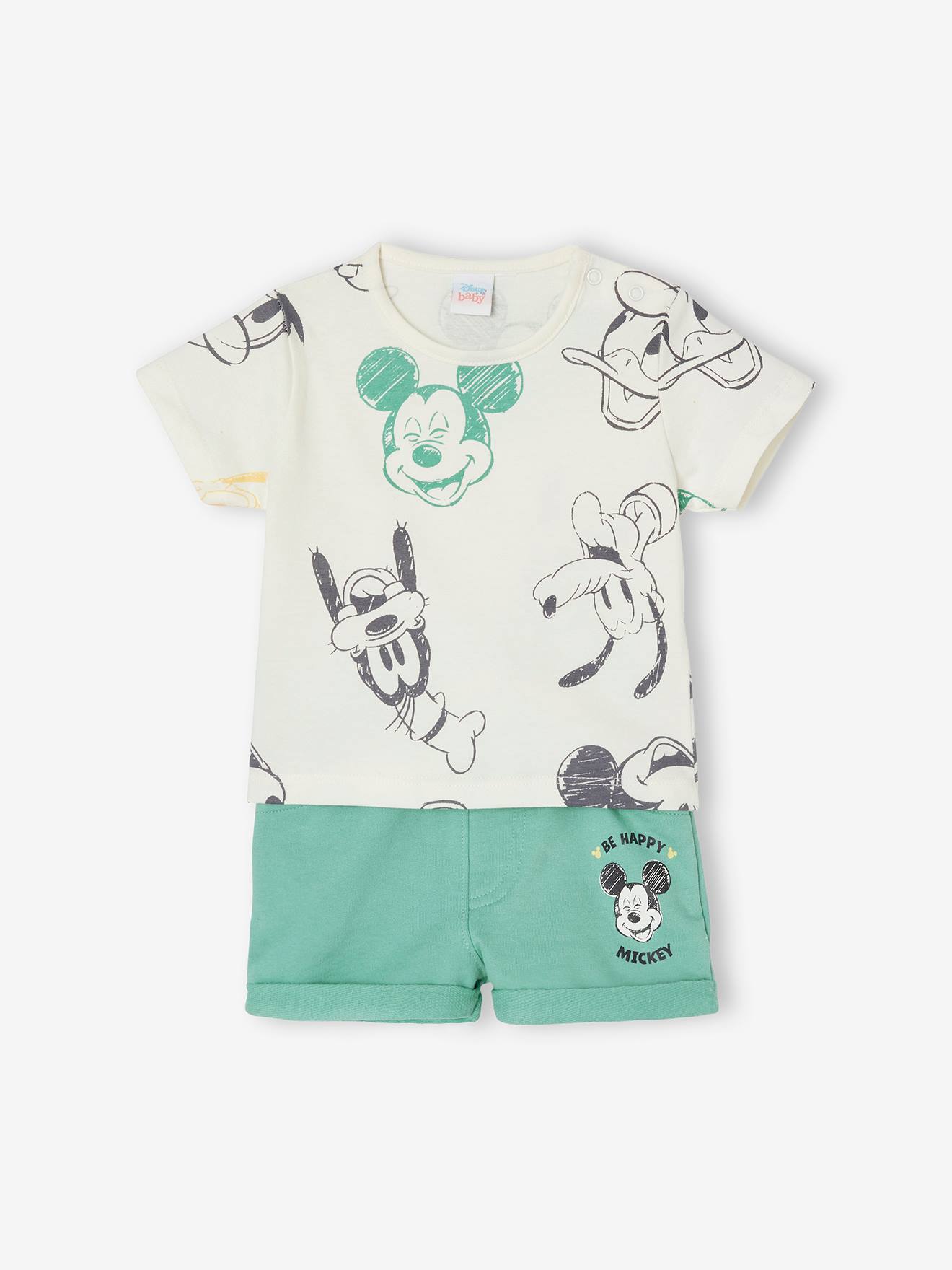 Ensemble bébé garçon 2 pièces Disney® Mickey & Friends vert moyen imprime