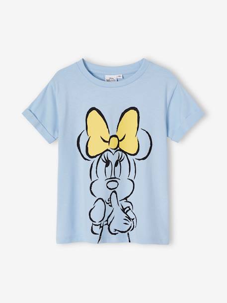 T-shirt fille manches courtes Disney® Minnie BLEU CIEL 1 - vertbaudet enfant 
