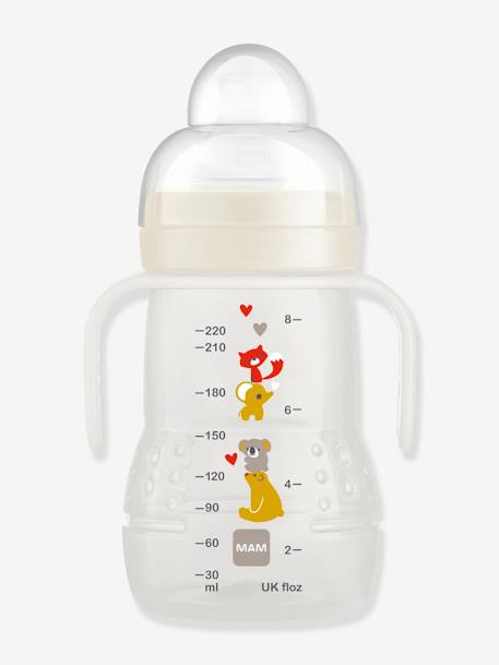 Mam - Biberon de transition 220 ml Trainer+ avec anses beige