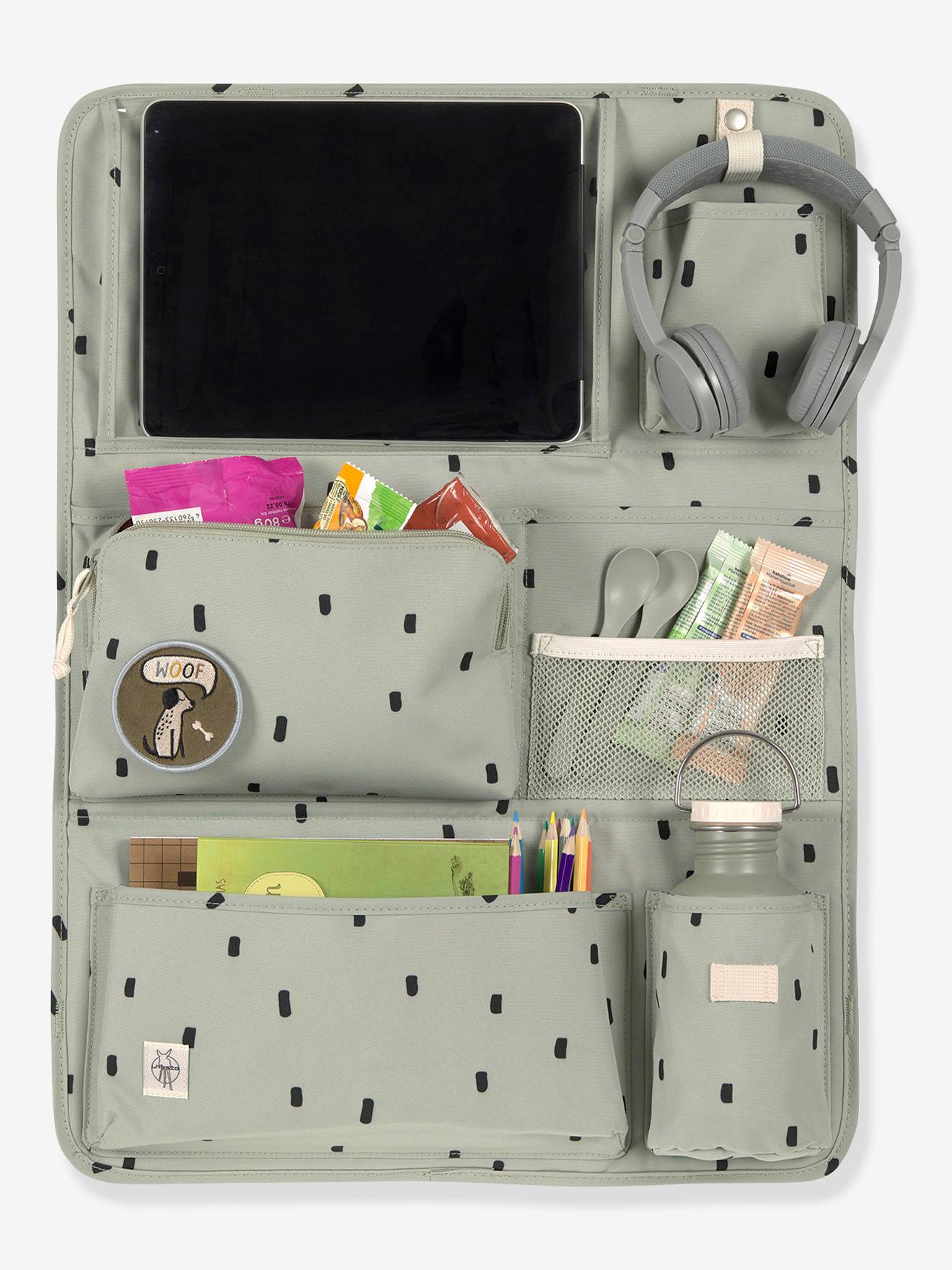 Organisateur de voiture LÄSSIG happy prints olive (Lassig) - Image 1