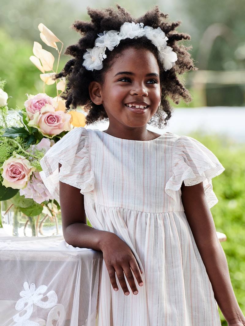 Robe Dos Nu Petite Fille Robe De Cérémonie Fille Fleurs Et Nœud