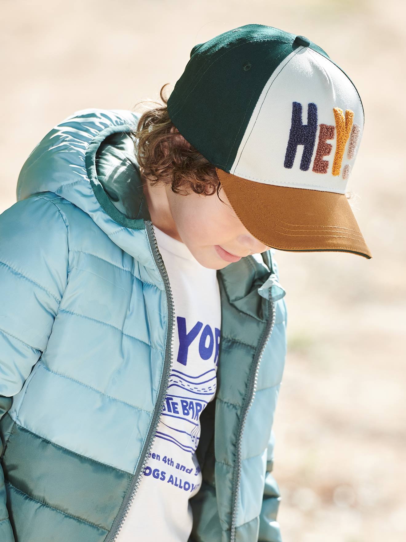 Casquette HEY! garçon beige