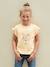 T-shirt fille motif fantaisie manches courtes volantées anthracite+jaune pâle+marine+rose pâle 4 - vertbaudet enfant 