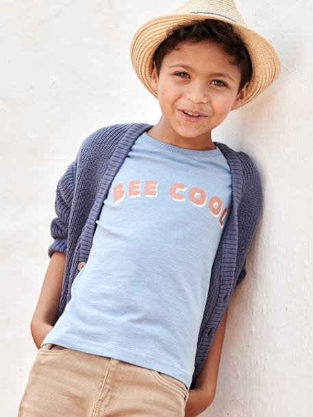 Garçon-T-shirt garçon message "Bee cool"