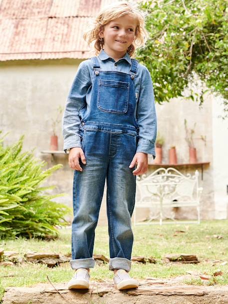 Salopette en jean garçon style 'worker' poches fantaisie stone 4 - vertbaudet enfant 