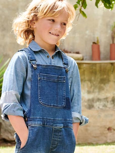 Salopette en jean garçon style 'worker' poches fantaisie stone 16 - vertbaudet enfant 