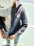 Sweat fille zippé à capuche sport bleu 1 - vertbaudet enfant 