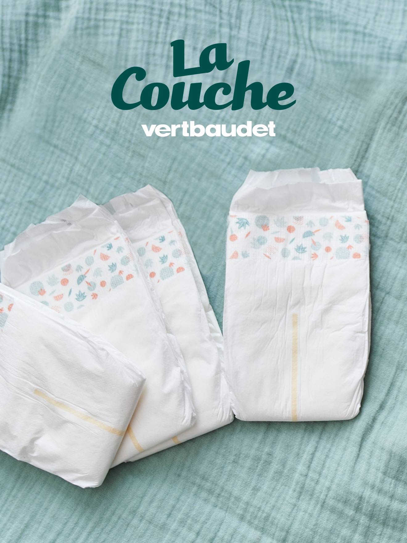 Box de 6 paquets de 35 couches T2 (de 3 à 6 kgs) blanc (Vertbaudet) - Image 2