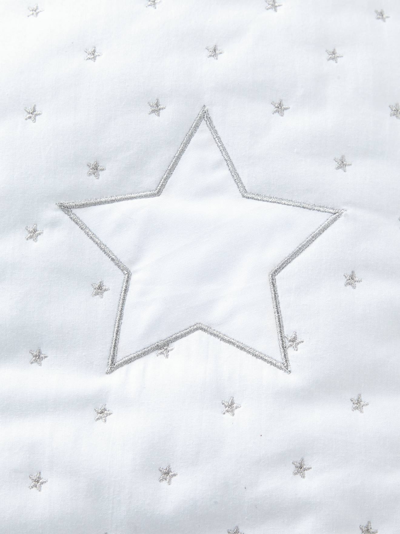 Gigoteuse hiver manches amovibles PLUIE D'ETOILES blanc (Vertbaudet) - Image 1