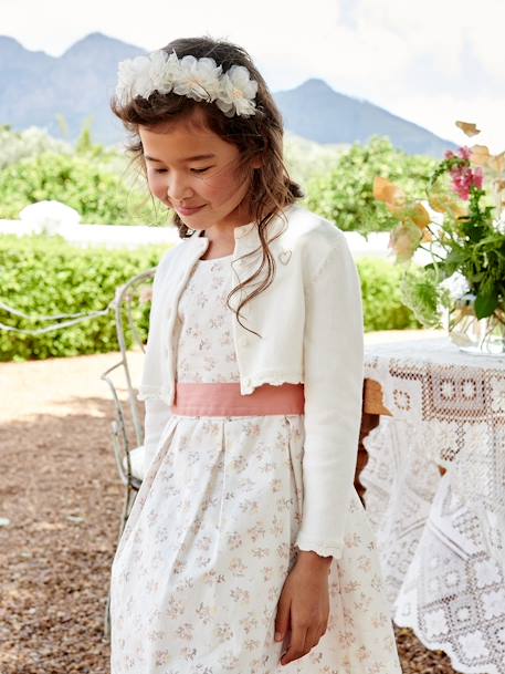 Gilet fille boléro maille pointelle cérémonie  - vertbaudet enfant
