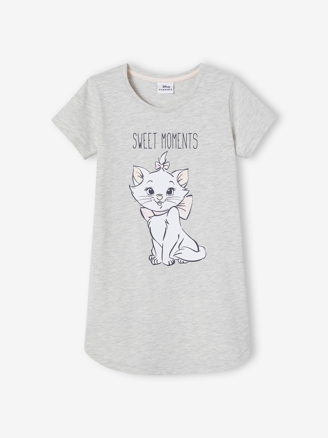Chemise de nuit fille Disney® Marie les Aristochats gris clair chine