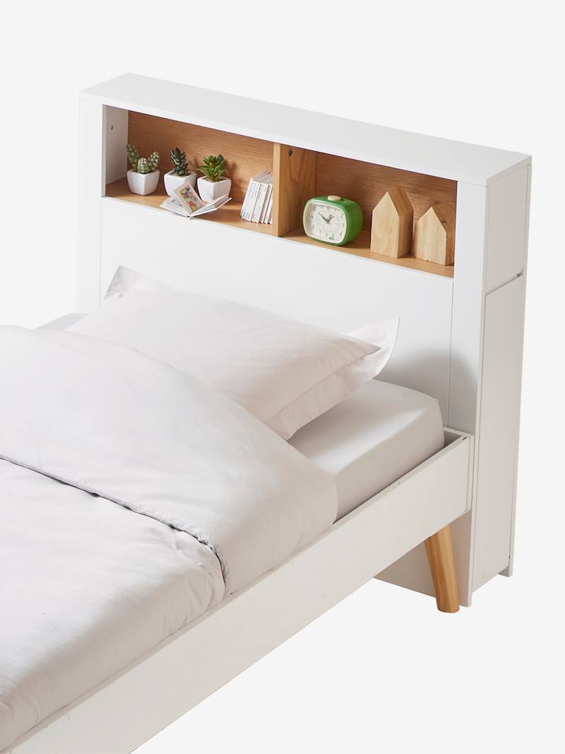 Tête de lit avec rangement coulissable blanc Vertbaudet