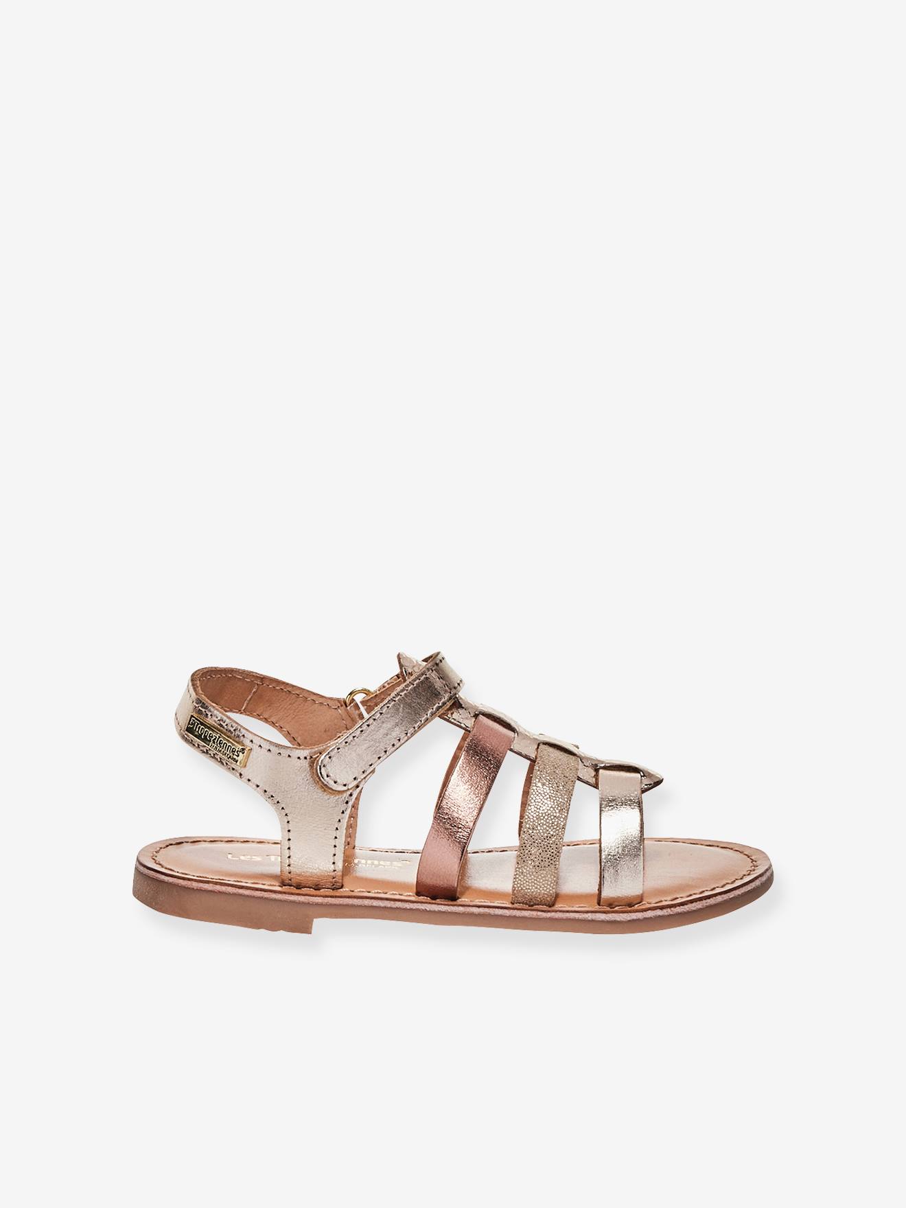 Sandales cuir enfant Badox LES TROPEZIENNES® PAR M. BELARBI or