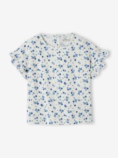 T-shirt fleuri bébé en pointelle  - vertbaudet enfant