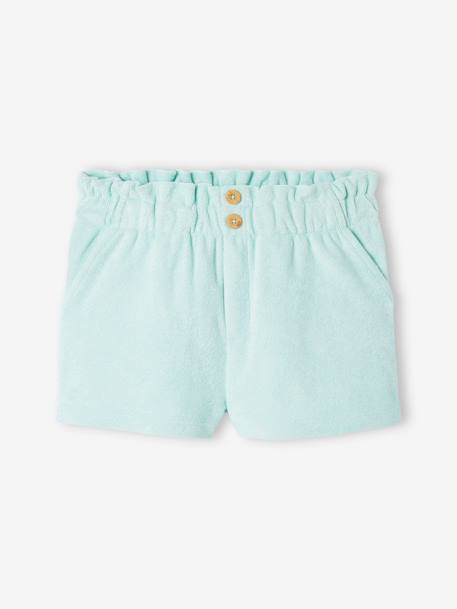 Lot De 4 Shorts En Éponge Bébé Vertbaudet - Taille Élastiquée 3M - 80% Coton - Coloris Jaune Épicé