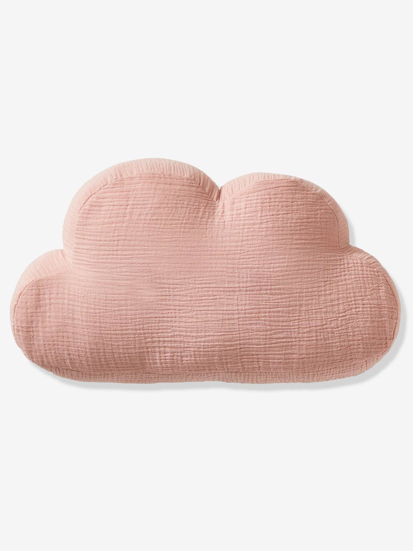 Coussin nuage en gaze de coton personnalisable rose poudré (Vertbaudet) - Image 1