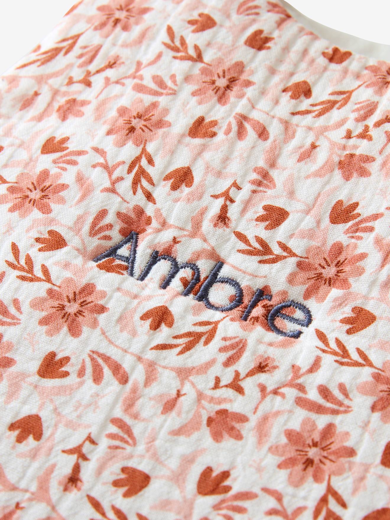 Gigoteuse personnalisable en gaze de coton HAPPY BOHÈME rose imprimé (Vertbaudet) - Image 2